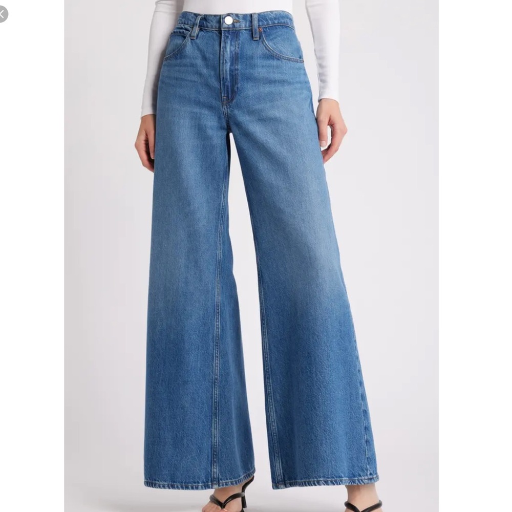 Frame Easy Wide Flare Jeans Size Size 28 Women Cotton Blend High Rise In Lucite